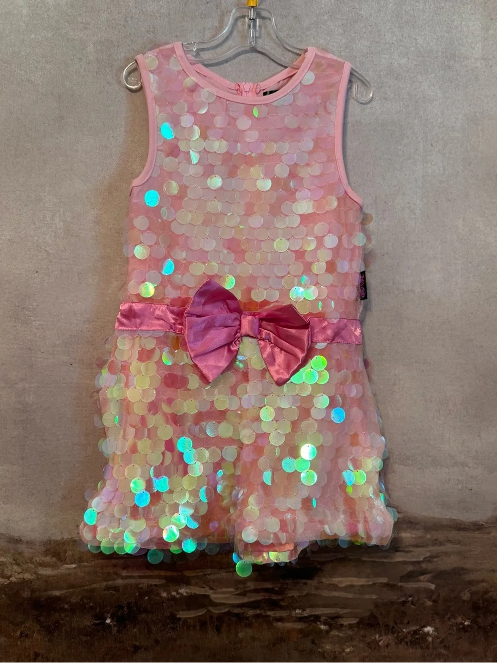 GIRLS Jojo Siwa Pink Sequin Romper Nickelodeon / 6/6X